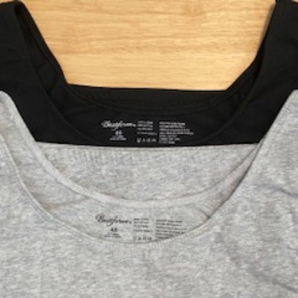 Bestform Tank Style Bra ~ Cotton ~ Wireless ~ Size 48 ~ Two Pk | Grey and Black